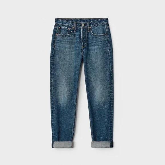 Rag&Bone "Rosa" Mid Rise Boyfriend Jean in "Clover", size 24 - Picture 12 of 13